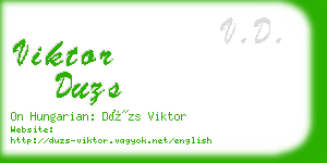 viktor duzs business card